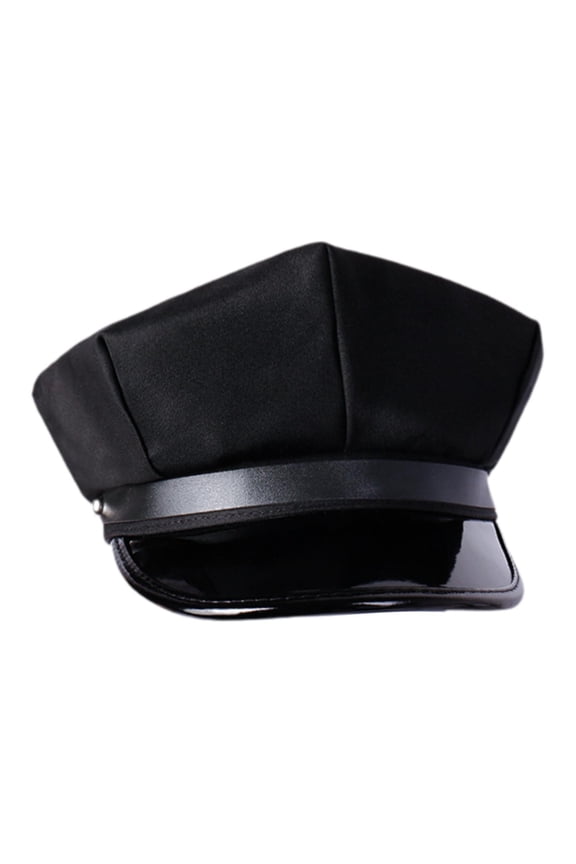 Captain Hat Vintage Design Role Playing Comfortable Eight Pointed Sailor Cap Black