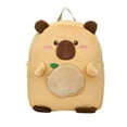 thumbnail image 1 of Milageto Capybara Plush Backpack Lightweight Travel Backpack Rucksack Daypack Cute School Khaki, 1 of 8