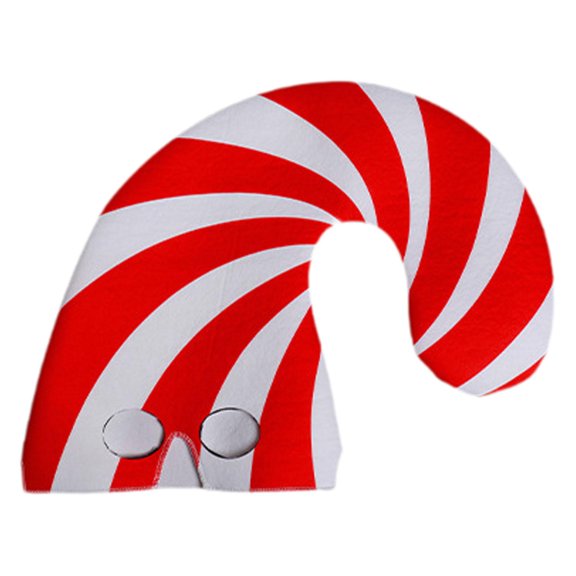 Milageto Christmas Candy Cane Hat Comfortable Celebrations Decoration Nightclub Headdress Red White