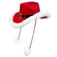 thumbnail image 1 of Milageto Christmas Cowboy Hat Wide Brim for Stage Performance Party Favors Photo Prop, 1 of 8