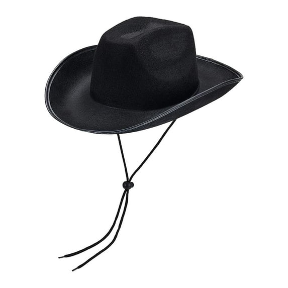 Milageto Cowboy Hat Adults Wide Brim hat for Photo Props Festival Themed Party Black