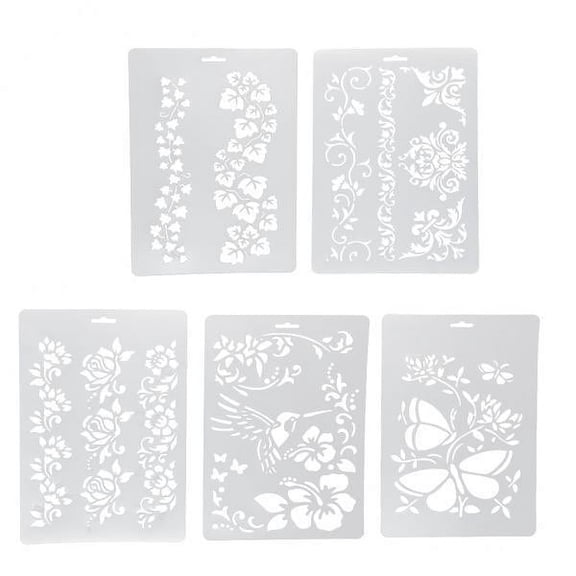 Milageto Creative Plastic Drawing Stencil Kit - 10 Assorted Templates for Art And Crafts 2 Pcs