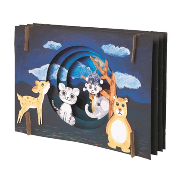 Milageto DIY Crafts Set Child 3D Painting Material Package Toy Handmade Vast Starry Sky Animals