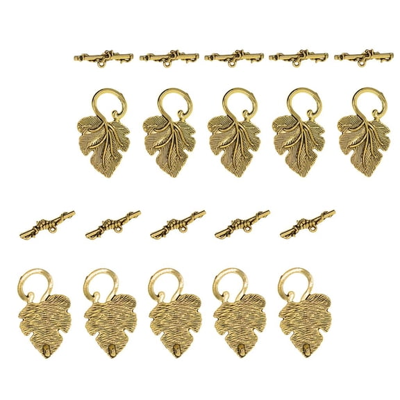 Milageto DIY Toggle Clasp, Toggle for Jewelry Making, Beading Clasps and Closures, Toggle Golden