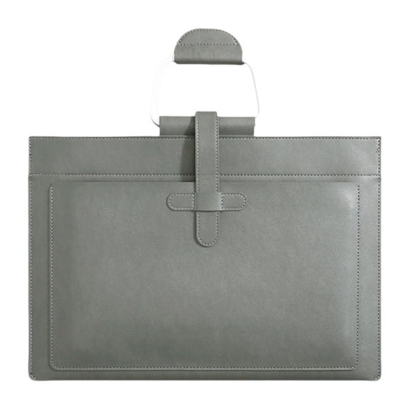 Milageto Document Bag Lightweight Trendy File Storage Tote for Daily Commuting Travel Gray