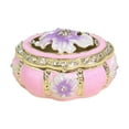 thumbnail image 1 of Milageto Enamel Trinket Box Decorative Box Jewelry Box for Rings Necklaces Home Decor Pink, 1 of 8