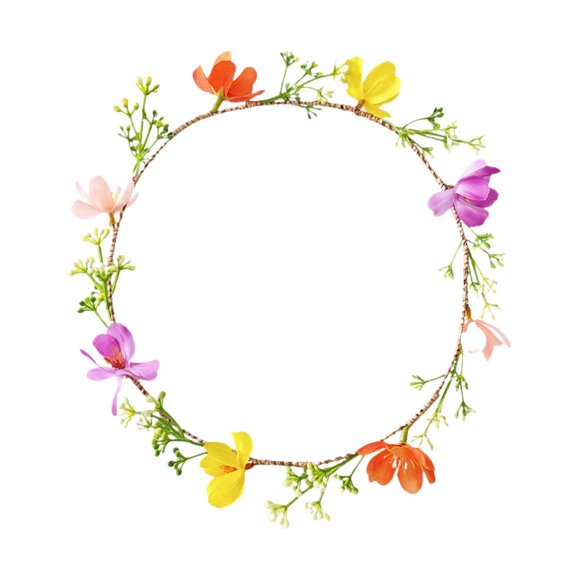 Milageto Floral Headband Bridal Bridesmaid Boho Headpiece for Beach Wedding and Festivals mixed color floral