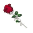 thumbnail image 1 of Milageto Flower Rose Brooch Pin Elegant Decoration Lapel Pin for Clothes Banquet Suit Red, 1 of 8