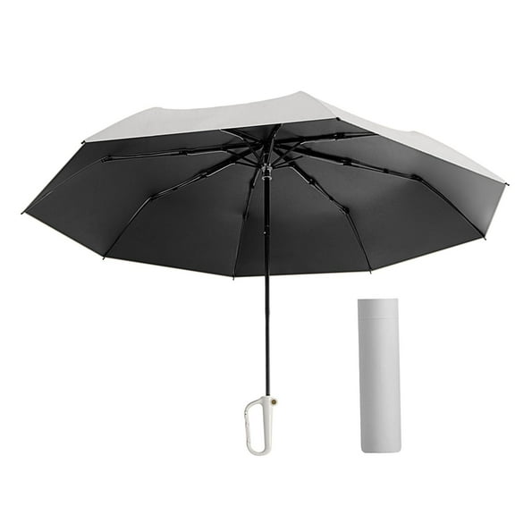 Milageto Folding Umbrella Large Travel Sunshade Umbrella for Outdoor Activities Trips gray