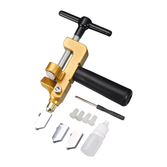 Milageto Glass Tile Cutter Hand Tool Glass Breaking,Lightweight,Handheld,Portable Utility Black