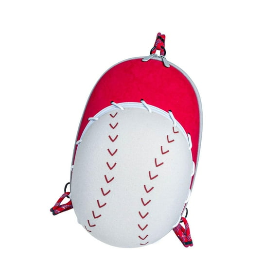 Milageto Hat Case for Baseball Caps Breathable Zipper Closure Holder Bag Protective Shell Red