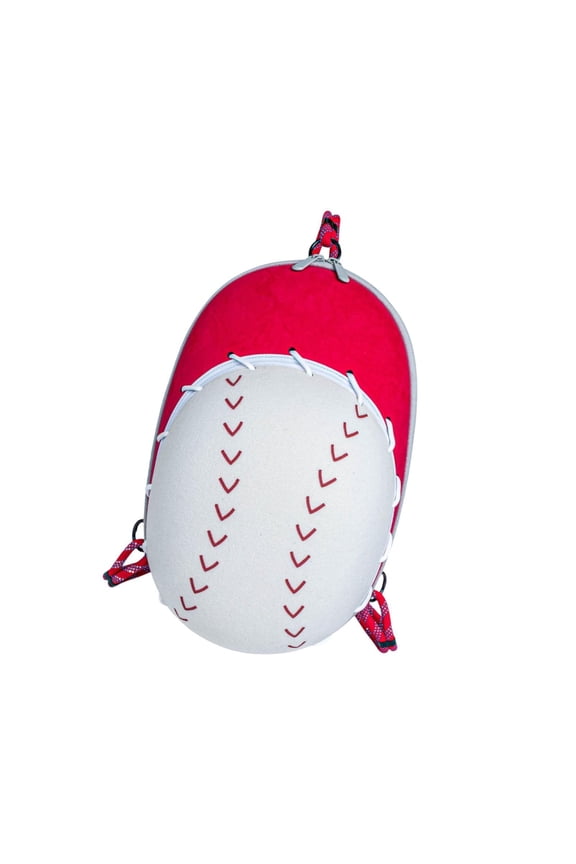 Hat Case for Baseball Caps Breathable Zipper Closure Holder Bag Protective Shell Red