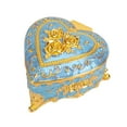 thumbnail image 1 of Milageto Heart Shaped Jewelry Box Cute Home Decor for Table Photo Props Rose Gold Blue, 1 of 8
