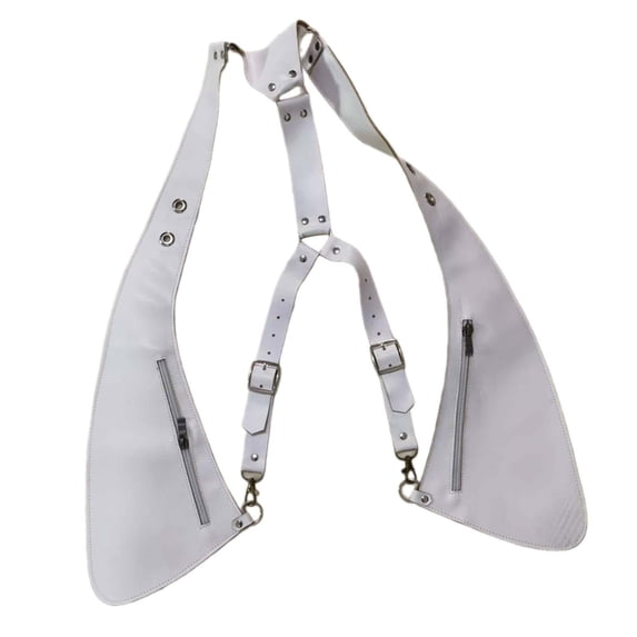 Milageto Hidden Underarm Shoulder Bag Bag for Running Costume Parties Cosplay White