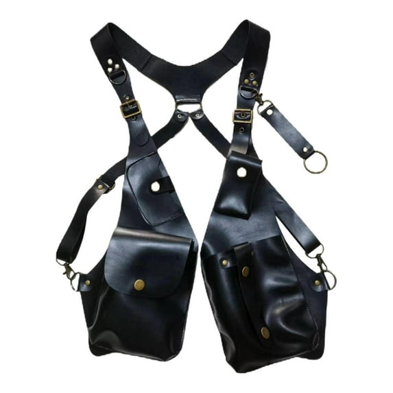 Milageto Hidden Underarm Shoulder Bag Shoulder Pouch for Outdoor Sports Cosplay Party Black