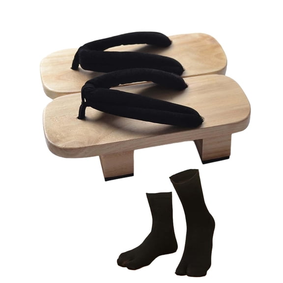 Milageto Japanese Wooden Clogs Casual Comfortable Slippers for Beach Apartment Travel EU Size 40
