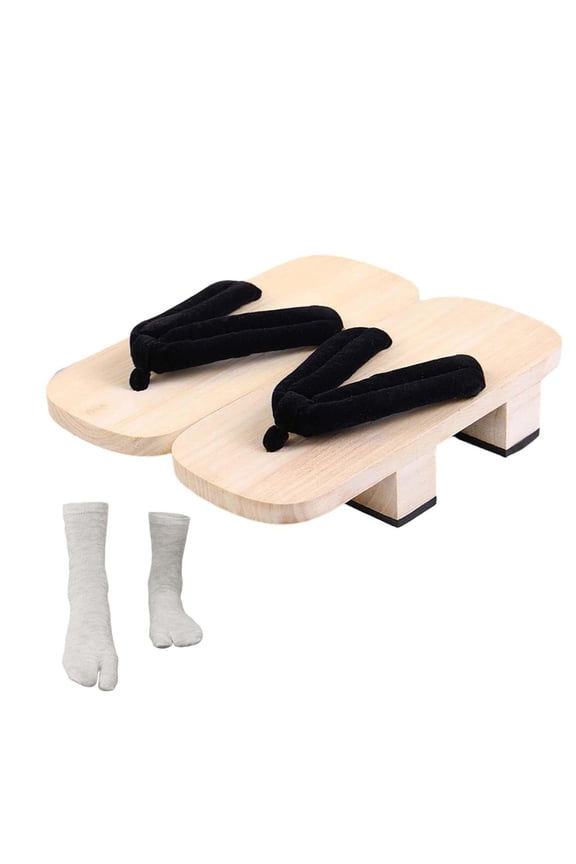 Japanese Wooden Clogs Non Slip Comfort Flip Flops Casual Sandals for Daily Beach 44