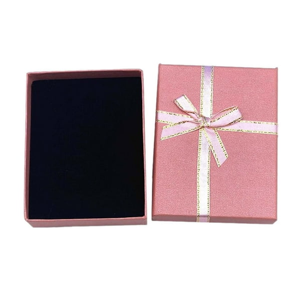 Milageto Jewelry Box Gift Versatile Jewelry Gift Box for Pendants Earrings Stud Rings Pink