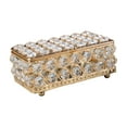 thumbnail image 1 of Milageto Jewelry Box Gorgeous Jewelry Case Rectangle Home Decor Trinket Organizer Box gold, 1 of 8