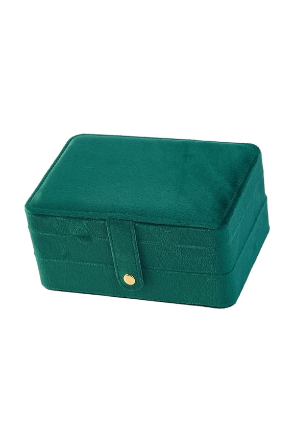 Jewelry Box Large Capacity Jewelry Organizer for Earrings Stud Pendant Charm Green