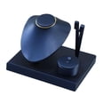 thumbnail image 1 of Milageto Jewelry Display Set Elegant Necklace Bust Holder for Vanity Woman Trade Show Dark Blue, 1 of 8