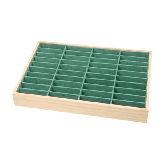 Milageto Jewelry Display Tray Bracelet Holder Bangle Organizer Tray for Jewelry Store Green