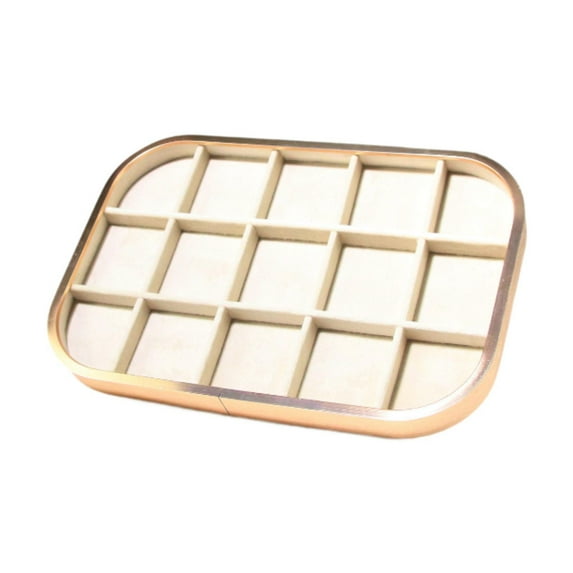 Milageto Jewelry Display Tray Jewelry Storage Display for Shopping Mall Jewelry Store 15 Square Slots
