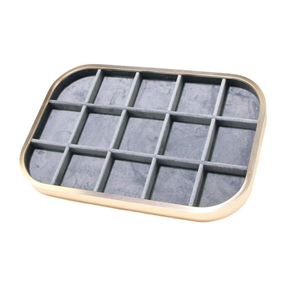 Milageto Jewelry Tray, Jewelry Organizer, Aluminum Alloy Jewelry Display Tray, Jewelry Storage Tray for Selling Store Drawer Showcase E