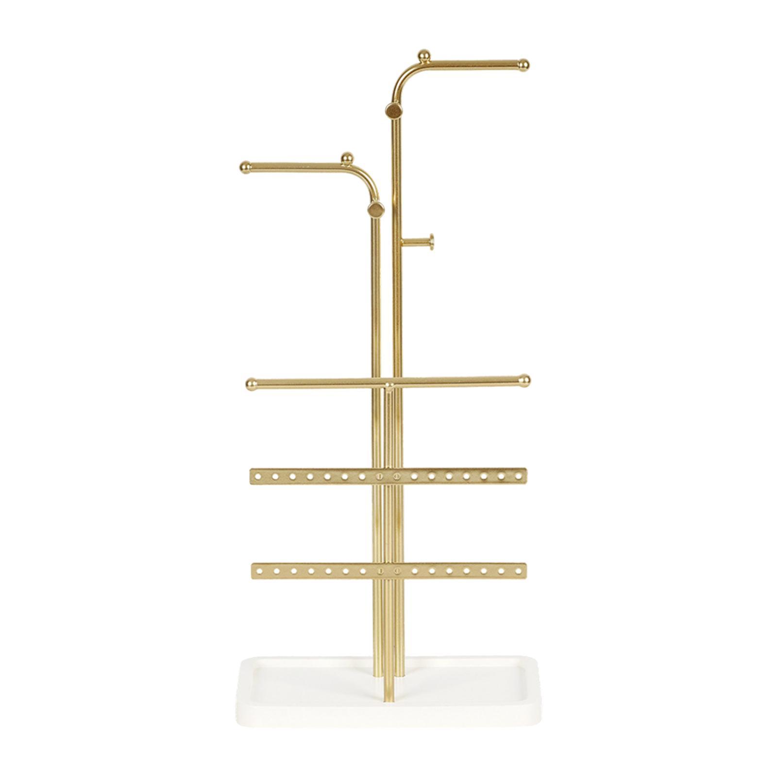 Milageto Jewelry Tree Stand Necklace Hanger Decorative Storage Tier Necklace Bracelet Organizer Showcase for Hair Accessories Bracelet