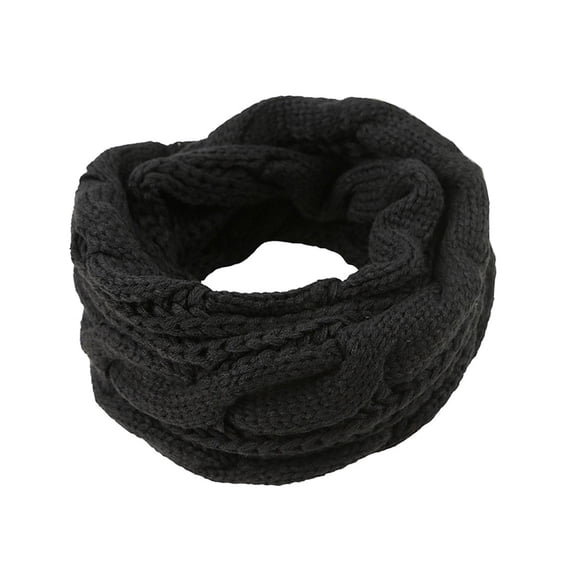 Milageto Knitted Neck Warmer Scarf Neck Gaiter for Outdoor Sports Hiking Motorcycling Black