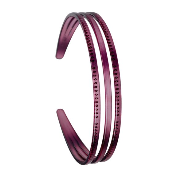 Milageto Ladies Women Triple Row Headband for Make up, Sports Accessories PC Material Red