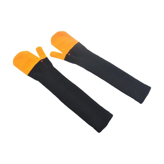 Milageto Long Gloves Warm Winter Mittens for Trekking Hiking Backpacking Outdoor Climbing Black