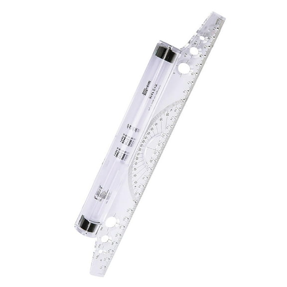 Milageto Measuring Rolling Ruler Line Angle Drawing Gift 30cm Parallel Line Drawing Ruler