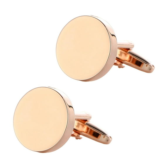 Milageto Mens Cufflinks Copper Shirt Cuff Links for Anniversary Engagement Graduation Rose Gold