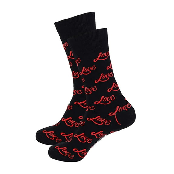 Milageto Mid Calf Socks Valentines Day Gifts Warm Novelty Gift for Party Home Friends F