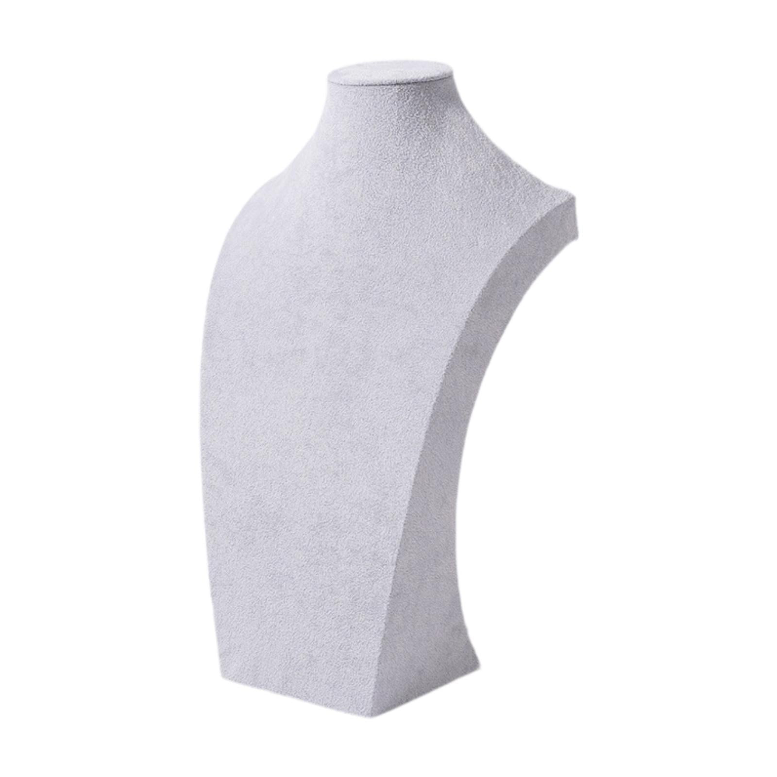 Milageto Necklace Display Stand Display Necklace Mannequin for Business Selling Gray 40cm Height