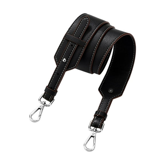 Milageto PU Leather Shoulder Strap Replacement Adjustable Classic Crossbody Bag Strap Black