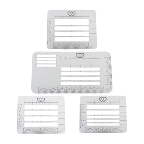 Milageto Pack of 4pcs Envelope Address Stencil, Solid Plastic Addressing Guiding Template