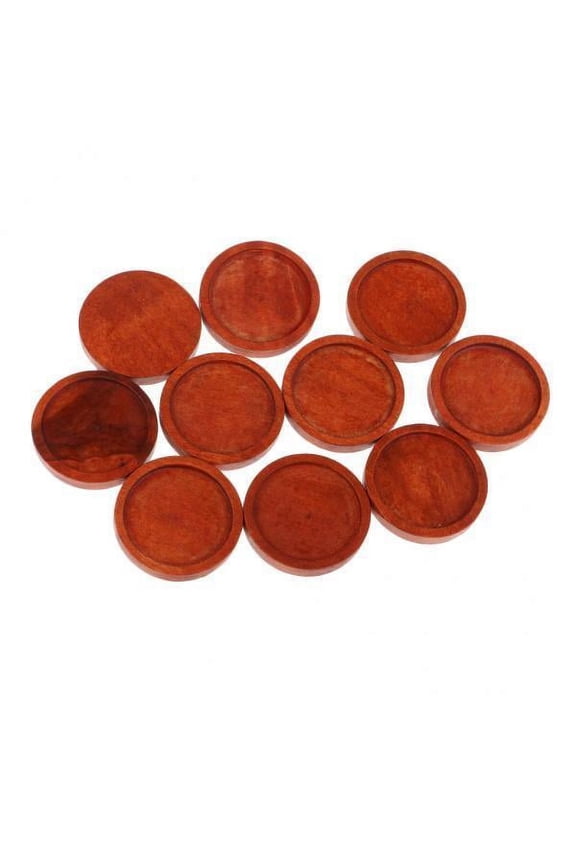 Pcs Stone Base Support Blank Round Setting Base Charm Cabochon Red 2 Pcs