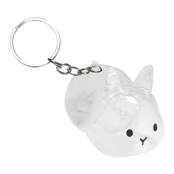 Milageto Pet Hair Collector Cute Rabbit Shaped Clear Portable for Pet Lovers Keychain