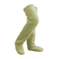 thumbnail image 1 of Milageto Plush Leg Warmers Cosplay Accessories Winter Sleeping Socks Thigh High Socks Green, 1 of 8