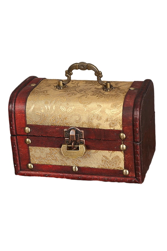 Portable Wood Jewelry Storage Box Old Fashioned for Kitchen Counter Delicate B