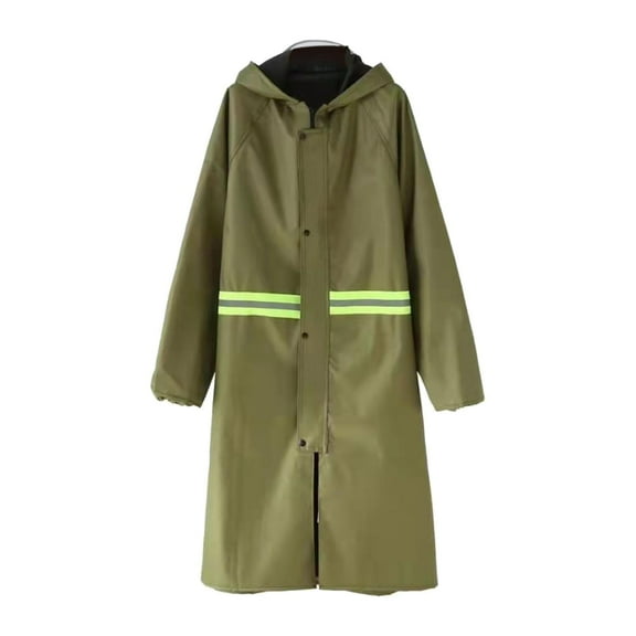 Milageto Raincoat Hooded Canvas Raincoat for Fishing Trekking Motorcycle Riding Men Women