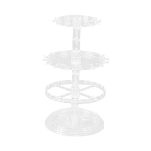 Milageto Rotating Earring Holder Craft Jewelry for Bracelet Centerpiece Earring Clear