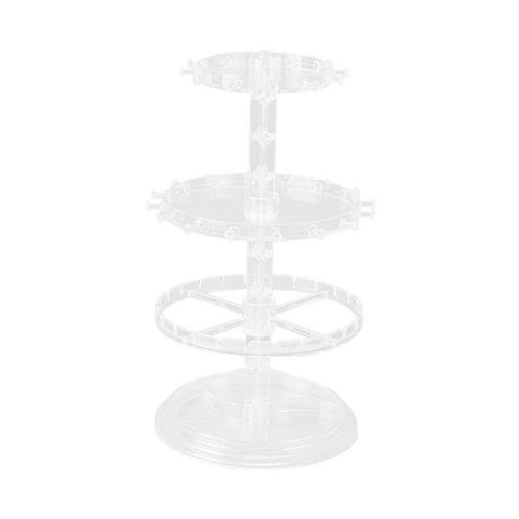 Milageto Rotating Earring Holder Craft Jewelry for Bracelet Centerpiece Earring Clear