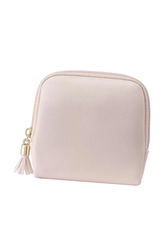 Small Travel Jewelry Case Zipper Closure Soft Lining Versatile Portable Jewelry Storage Bag for Rings Earrings Charms Bangles Light Pink