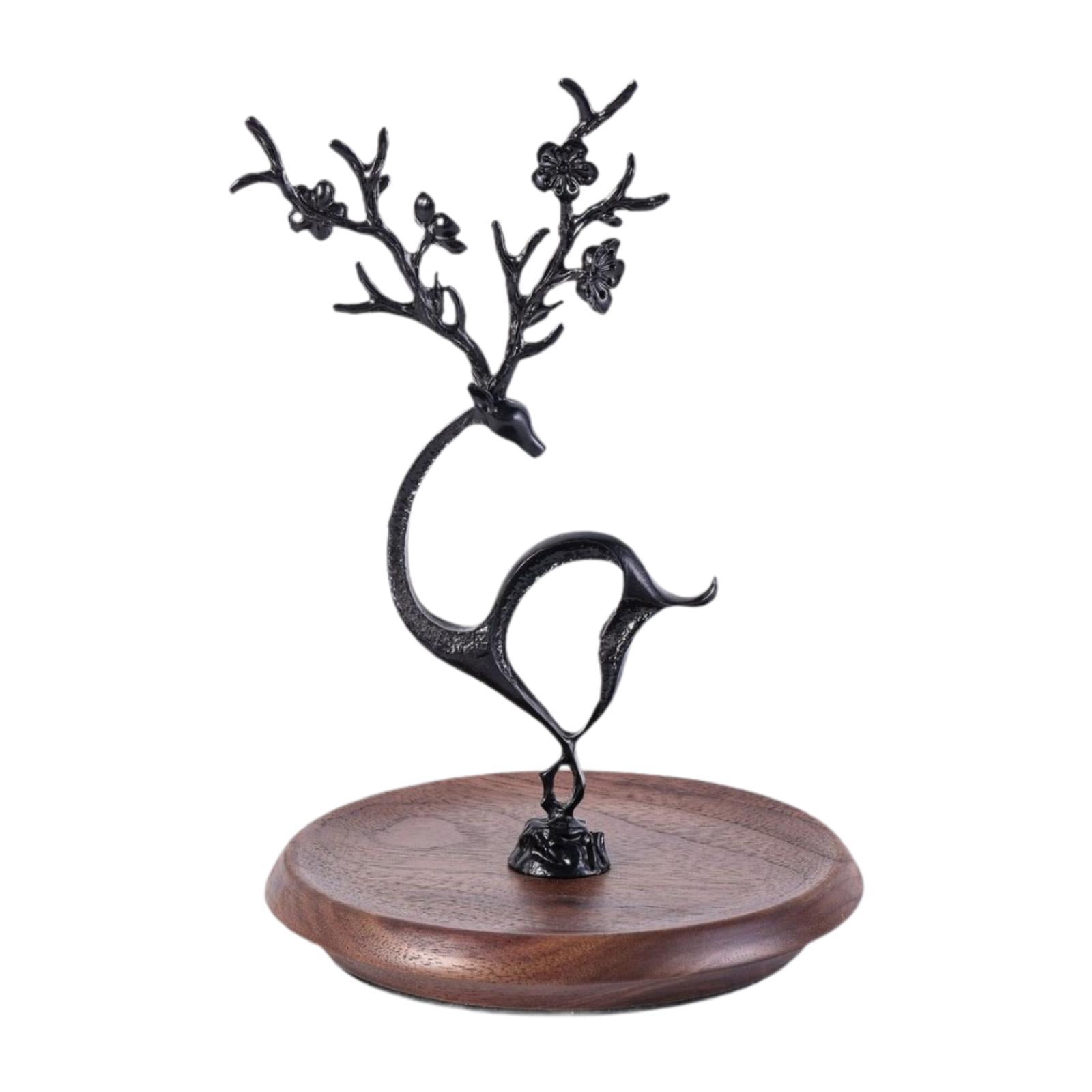 Milageto Storage Rack Jewelry Tree Stand Modern Jewelry Rack Earring Hanger Organizer for Earrings Necklace Hair Accessories , black