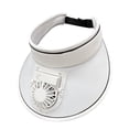 thumbnail image 1 of Milageto Sun Visor Hats with Fan Lightweight for Kids Adults Men Women Sport Travel Beach White, 1 of 8