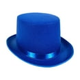 thumbnail image 1 of Milageto Top Hat Flat Top Funky Magician Hat for Stage Performance Nightclub Festival Blue, 1 of 8
