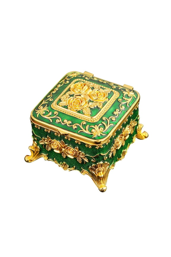 Vintage Jewelry Box Creative Small Trinket Box for Jewelry Necklace Earrings green